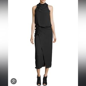 Camila and Marc Mila Cowl-Neck Draped Sleeveless Dress